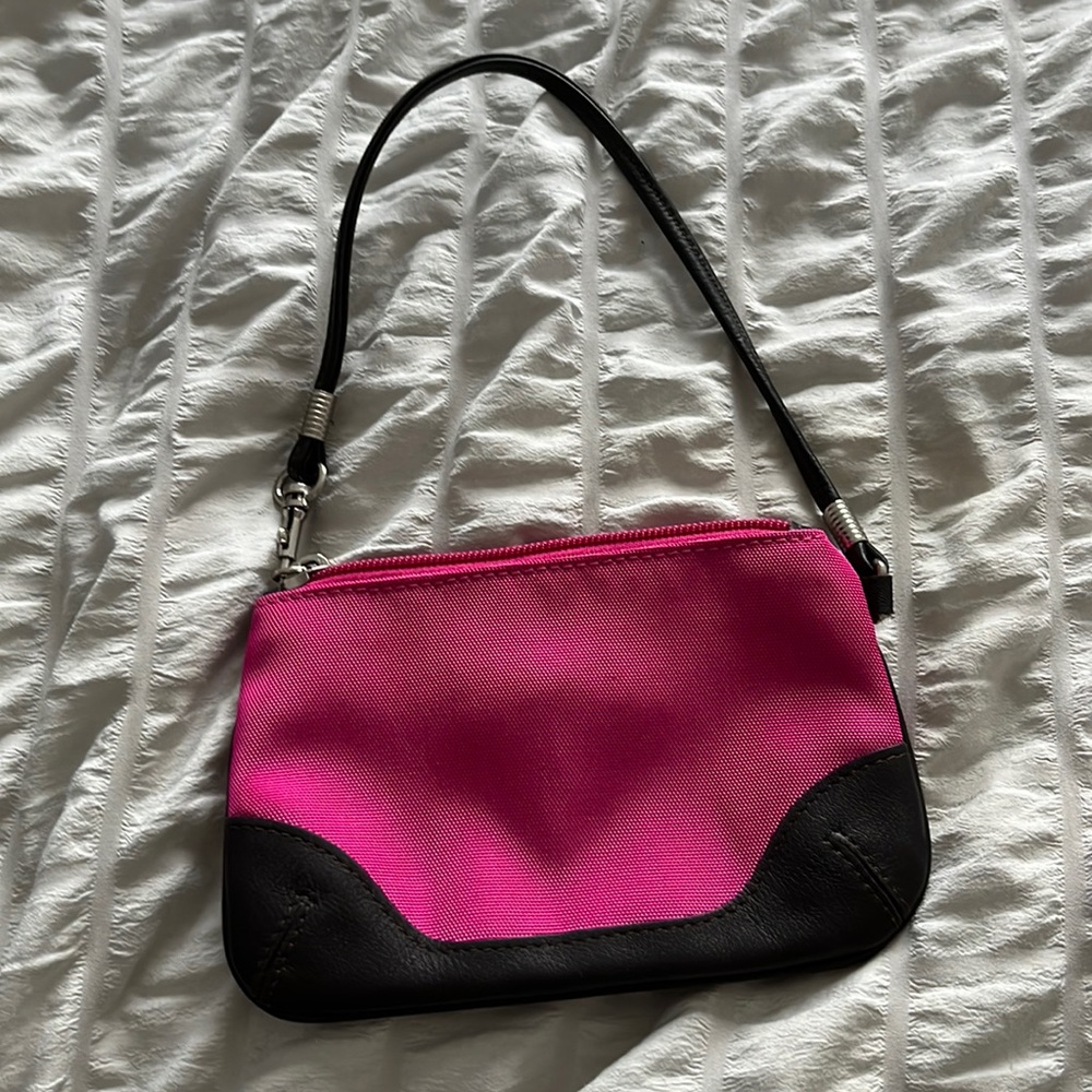 Danier clutch pink and leather